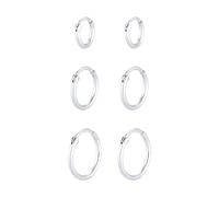 Elli Ohrringe Damen Creolen Set Trio Basic Must-Have Trend in 925 Sterling Silber