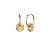 Elli Creolen Sonne 925 Sterling Silber goldfarben Damen
