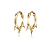 Elli Paar Creolen »Creolen Spikes Trend Must-Have Blogger 925 Silber«, goldfarben