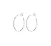 Elli Creolen Stecker Basic Hammerschlag 925 Silber silberfarben Damen