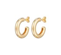 Elli Creolen Stecker Basic Klassik 925 Silber goldfarben Damen