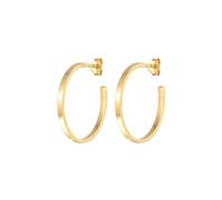 Elli Creolen Stecker Basic Schlicht 925 Silber goldfarben Damen