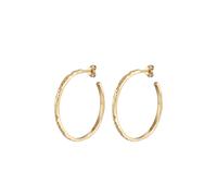 Elli Creolen Stecker Gehämmert Organic Look 925 Silber goldfarben Damen