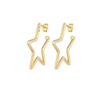 Elli Creolen Stern Astro Verspielt Filigran 925 Silber goldfarben Damen