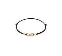 Elli, Armband Infinity Trend Symbol Elastisch 925 Silber in gold, Schmuck für Damen Gr. 17 cm