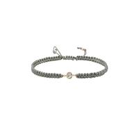 Elli Damen-Armband Textil- Solitär- Knoten 925 Silber Kristall weiß 16 cm