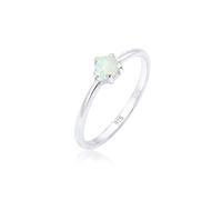 ELLI Damen Ring 'Opal' perlweiß / silber, Größe 56, 4028414 Perlweiß / Silber 56