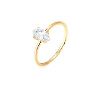 Elli Damen Echtschmuck Ring Verlobungsring Verlobung Marquise mit Zirkonia Stein in 925 Sterling Silber