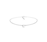 Elli Damen Halskette Choker Kreis Plate Matt Geo Plättchen in 925 Sterling Silber