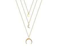 Elli Halskette Halbmond Layer Kristalle Silber Home & Lifestyle Kette Produkte (1.0 st)