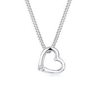 Elli Kette mit Anhänger »Herz Anhänger Swarovski® Kristall 925 Silber«, Herz, WeiC