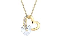 Elli Damen Halskette Herz Love mit Kristall