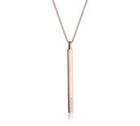 Elli Halskette Damen Y-Kette mit Anhänger Stab und Kristalle in 925 Sterling Silber 45 cm lang