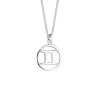 Elli Halskette Damen Sternzeichen Anhänger Zwilling Symbol filigran in 925 Sterling Silber