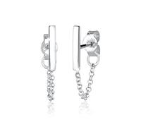 Elli, Ohrringe Kette Trend Geo Basic 925 Sterling Silber in silber, Schmuck für Damen Gr. OneSize