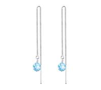 Elli Kette Kugel Kristalle Eleganz Silber Hellblau Damen
