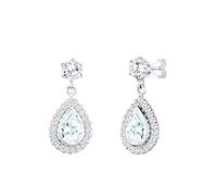 Elli Damen-Ohrringe Ohrstecker Tropfen Glamour Elegant Funkelnd Zirkonia Steine silber 925