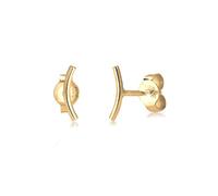 Elli, Ohrringe Bogen Geo Trend Minimal 925 Silber in gold, Schmuck für Damen Gr. OneSize