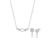 Elli Damen PREMIUM Schmuckset Klassisch mit Süßwasserzuchtperle und Kristalle