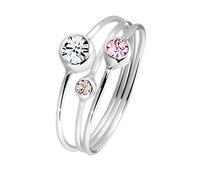 ELLI Damen Ring beige / altrosa / silber, Größe 46, 4062039 Beige / Altrosa / Silber 46