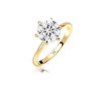 Elli Verlobungsring Weiß 925 Silber, mit Kristallen von Swarovski® 56 mm Damen