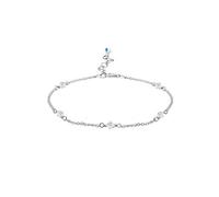 Elli Damen Schmuck Fußschmuck Fußkettchen Klassiker Silber 925 Swarovski® Kristalle Weiß Länge 25 cm