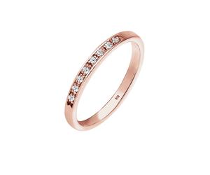 Elli DIAMONDS Aufsteckring Funkelnd Diamant (0.04 ct) 925 Silber 54 Damen