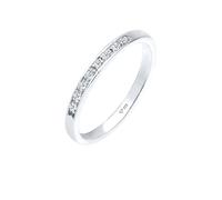 Verlobungsring ELLI DIAMONDS "Aufsteckring Funkelnd Diamant (0.04 ct) 925 Silber" Fingerringe Gr. 58 mm, 0.04 ct P1 = bei 10-facher Vergrößerung erkennbare Einschlüsse, Silber 925 (Sterlingsilber), 2 mm, weiß (weiß, weiß) Damen Verlobungsringe (71935721-58)