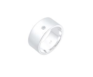 Elli DIAMONDS Bandring Basic Diamant (0.03 ct.) 925 Silber 52 Damen