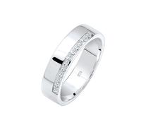 Elli DIAMONDS Bandring Basic Diamanten (0.06 ct.) 925 Silber 52 Damen