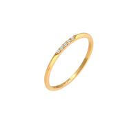 Elli DIAMONDS Bandring Diamanten Elegant Fein (0.025 ct) 375 Gold 52 Damen