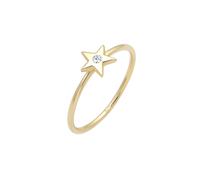 Elli DIAMONDS Bandring Stern Astro Diamant (0.015ct)375 Gelbgold 56 Damen