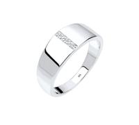 Elli DIAMONDS - Basic Bandring Diamant (0.015 ct.) 925 Silber Ringe Damen