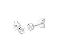 Diamore Paar Ohrstecker »Basic Diamant (0.06 ct) 925 Silber Geschenkidee«, weiß
