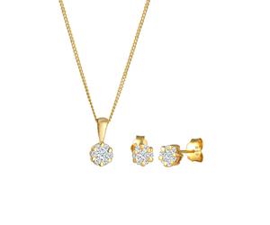 Elli DIAMONDS Blume Klassisch Diamanten (0.36 ct.) 585 Gelbgold golfarben Damen