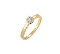 Elli DIAMONDS Blume Verlobung Diamant (0.12 ct.) 585 Gelbgold 56 Damen