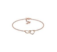 Elli DIAMONDS Bracelet Women Heart Love Entwined with Diamond (0.015 ct.) in 925 Sterling Silver