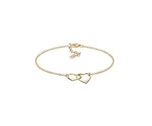 Elli DIAMONDS Bracelet Women Heart Motif Filigree with Diamond (0.02 ct.) in 925 Sterling Silver