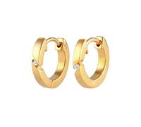 Elli DIAMONDS Creolen Basic Diamant (0.03 ct.) 925 Silber goldfarben Damen