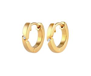 Elli DIAMONDS Creolen Basic Diamant (0.03 ct.) 925 Silber goldfarben Damen