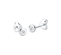 Diamore Paar Ohrstecker »Basic Diamant (0.06 ct) 925 Silber Geschenkidee«, weiß