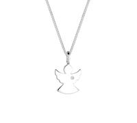 Elli|ElliDiamonds Halskette Engel Talisman Diamant (0.015 Ct.) 925 Silber, weiß Weiß