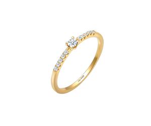 Elli DIAMONDS Geo Microsetting Diamant (0.11 ct.) 585 Gelbgold 58 Damen