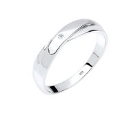 Elli DIAMONDS Ring Damen Elegant Verlobung mit Diamant (0.02 ct.) in 925 Sterling Silber