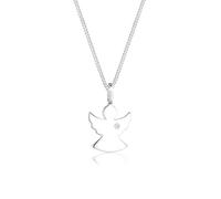 Elli DIAMONDS Halskette Damen Engel Anhänger Filigran mit Diamant (0.02 ct.) in 925 Sterling Silber