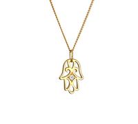 Elli Diamonds Halskette Damen Hamsa Motiv Filigran mit Diamant (0.03 ct.)