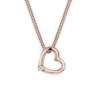 Halskette Herz Liebe Diamant (0.015 Ct.) 925 Silber DIAMORE Rosegold 4N121/30X001