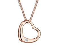 Elli DIAMONDS Halskette Damen Herz Anhänger mit Diamant (0.03 ct.) in 925 Sterling Silber