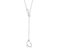 Elli DIAMONDS Halskette Damen Herz Infinity Anhänger Y-Kette Trend mit Diamant (0.02 ct.) aus 925 Sterling Silber