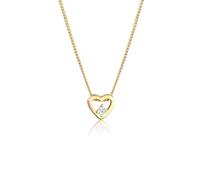 Elli DIAMONDS Halskette Damen Herz Liebe mit Diamant (0.03 ct.) in 585 Gelbgold